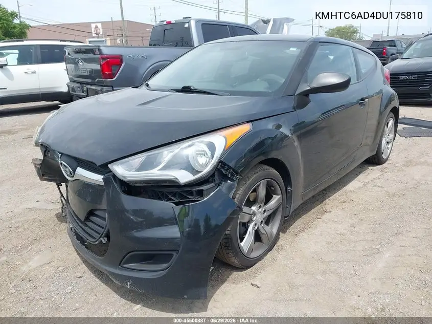 2013 Hyundai Veloster Base W/Black VIN: KMHTC6AD4DU175810 Lot: 45500887