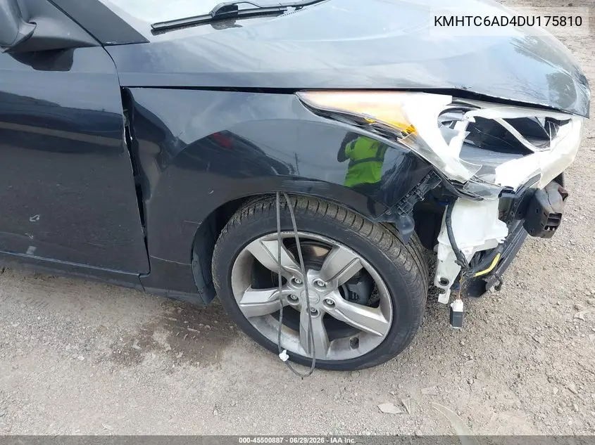2013 Hyundai Veloster Base W/Black VIN: KMHTC6AD4DU175810 Lot: 45500887
