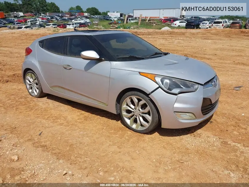 2013 Hyundai Veloster Base W/Black VIN: KMHTC6AD0DU153061 Lot: 45516924