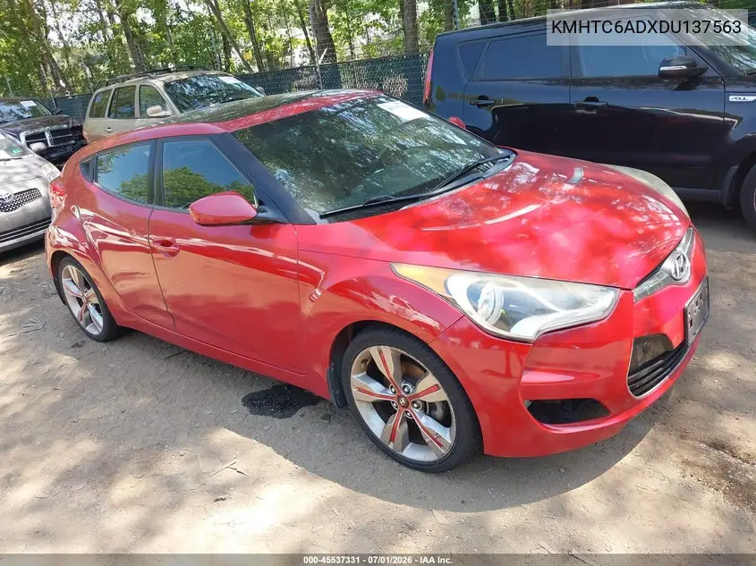 2013 Hyundai Veloster Base W/Black VIN: KMHTC6ADXDU137563 Lot: 45537331
