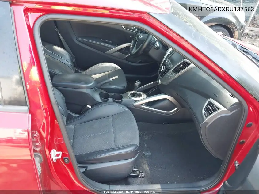 2013 Hyundai Veloster Base W/Black VIN: KMHTC6ADXDU137563 Lot: 45537331