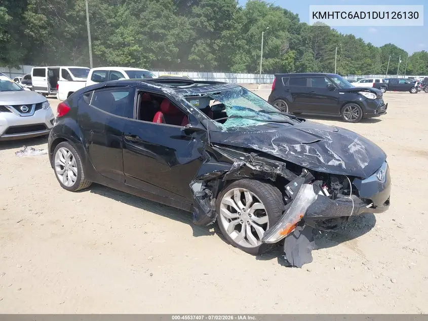 2013 Hyundai Veloster Base W/Red VIN: KMHTC6AD1DU126130 Lot: 45537407