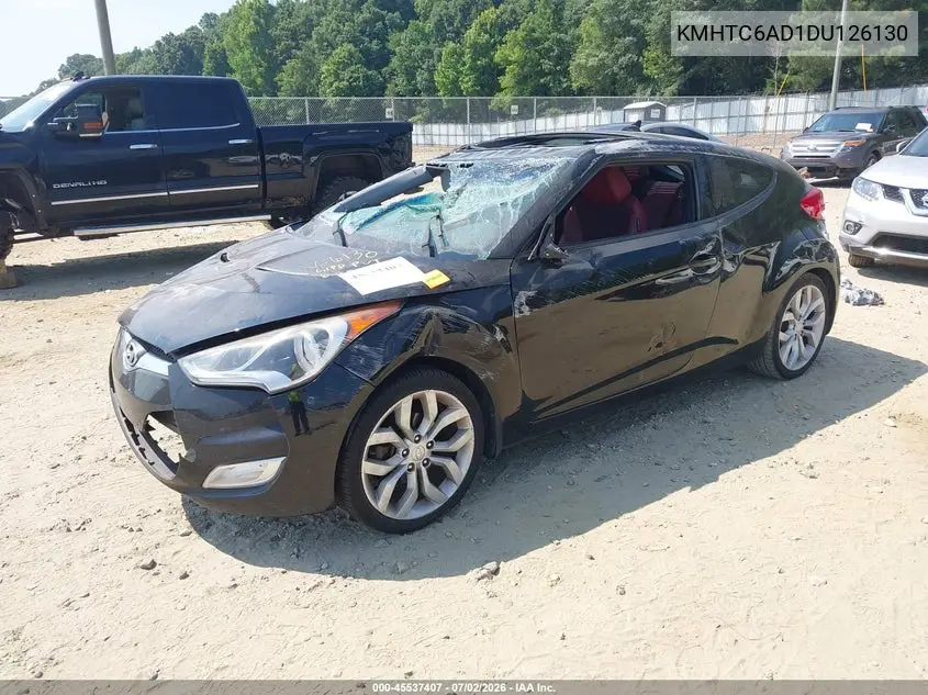 2013 Hyundai Veloster Base W/Red VIN: KMHTC6AD1DU126130 Lot: 45537407