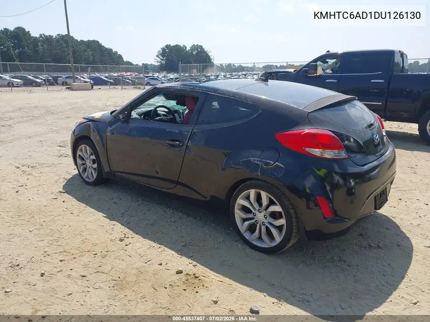 2013 Hyundai Veloster Base W/Red VIN: KMHTC6AD1DU126130 Lot: 45537407