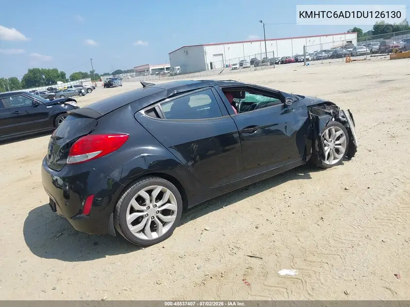 2013 Hyundai Veloster Base W/Red VIN: KMHTC6AD1DU126130 Lot: 45537407