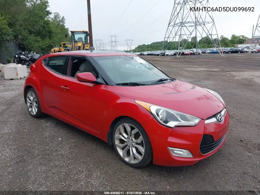2013 Hyundai Veloster Base W/Gray VIN: KMHTC6AD5DU099692 Lot: 45558217