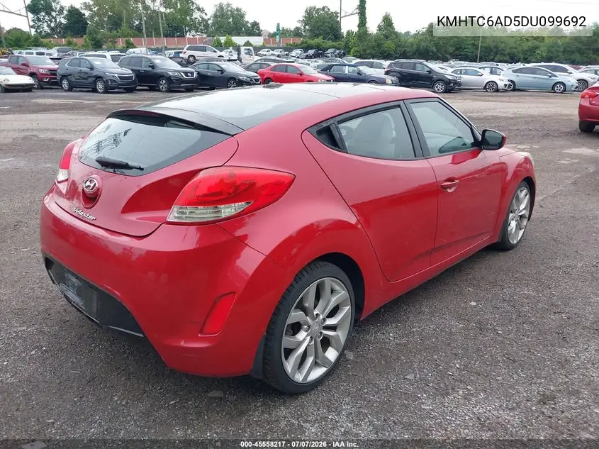 2013 Hyundai Veloster Base W/Gray VIN: KMHTC6AD5DU099692 Lot: 45558217