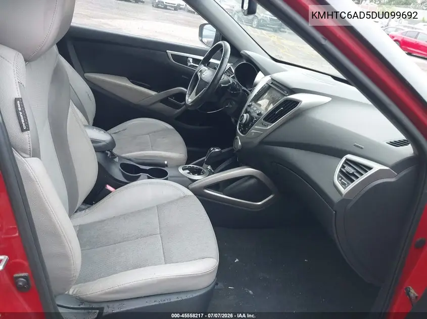 2013 Hyundai Veloster Base W/Gray VIN: KMHTC6AD5DU099692 Lot: 45558217