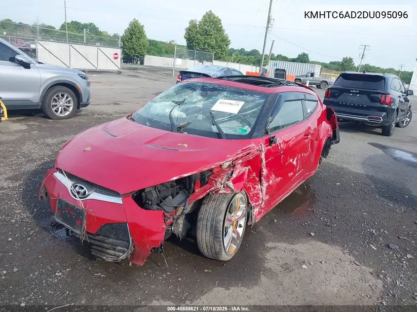 2013 Hyundai Veloster Base W/Gray VIN: KMHTC6AD2DU095096 Lot: 45558621