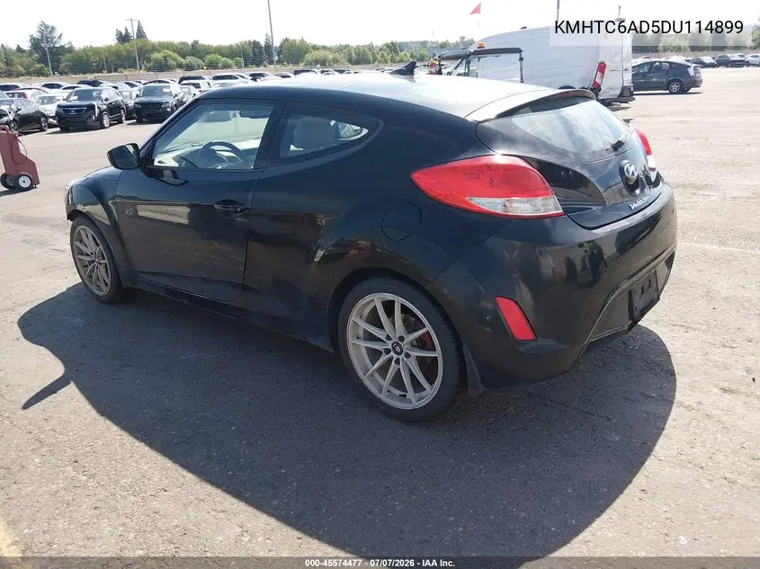 2013 Hyundai Veloster Base W/Gray VIN: KMHTC6AD5DU114899 Lot: 45574477