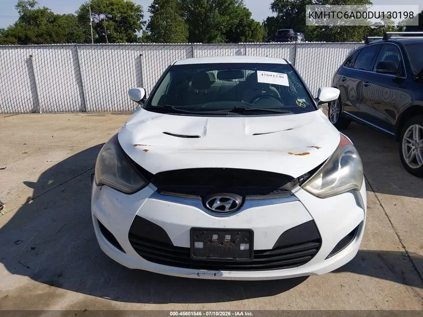2013 Hyundai Veloster Base W/Gray VIN: KMHTC6AD0DU130198 Lot: 45601546