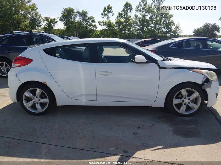 2013 Hyundai Veloster Base W/Gray VIN: KMHTC6AD0DU130198 Lot: 45601546