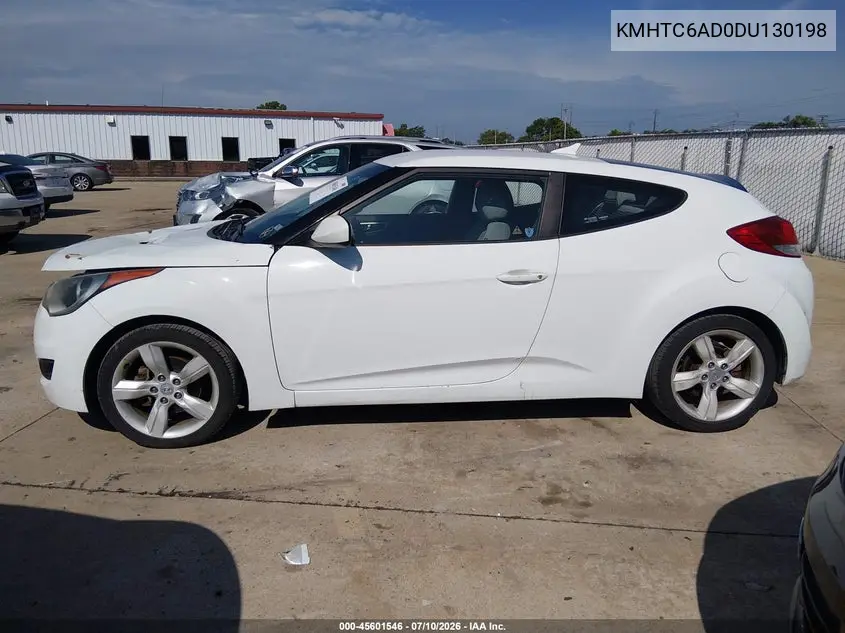 2013 Hyundai Veloster Base W/Gray VIN: KMHTC6AD0DU130198 Lot: 45601546