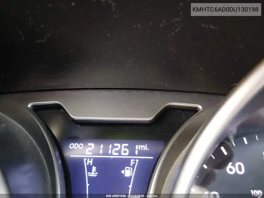 2013 Hyundai Veloster Base W/Gray VIN: KMHTC6AD0DU130198 Lot: 45601546