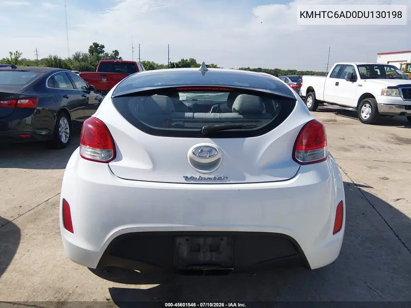 2013 Hyundai Veloster Base W/Gray VIN: KMHTC6AD0DU130198 Lot: 45601546