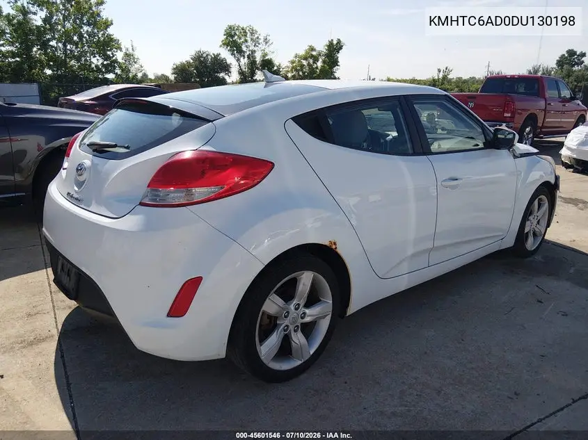 2013 Hyundai Veloster Base W/Gray VIN: KMHTC6AD0DU130198 Lot: 45601546