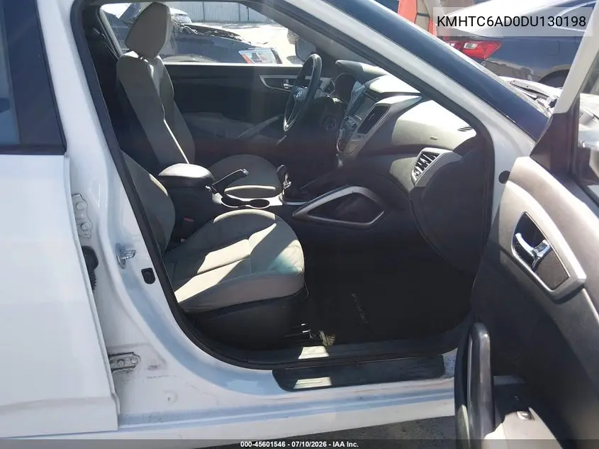 2013 Hyundai Veloster Base W/Gray VIN: KMHTC6AD0DU130198 Lot: 45601546