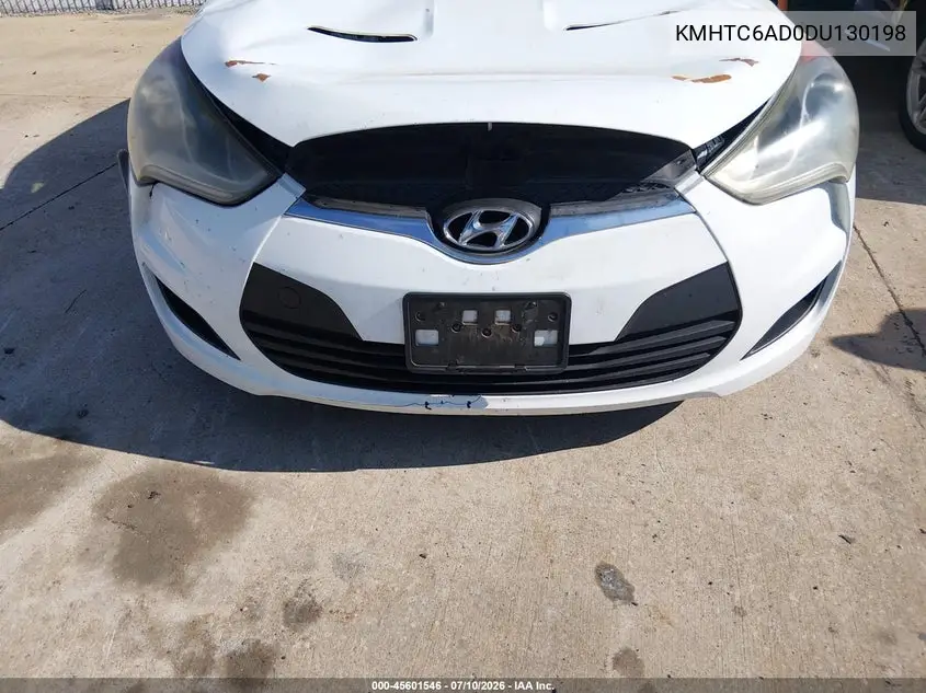 2013 Hyundai Veloster Base W/Gray VIN: KMHTC6AD0DU130198 Lot: 45601546