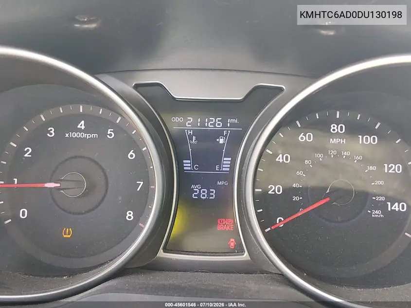 2013 Hyundai Veloster Base W/Gray VIN: KMHTC6AD0DU130198 Lot: 45601546