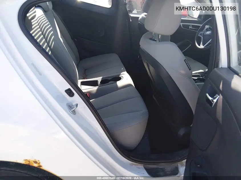 2013 Hyundai Veloster Base W/Gray VIN: KMHTC6AD0DU130198 Lot: 45601546