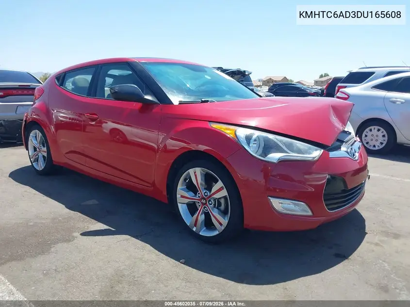 2013 Hyundai Veloster Base W/Gray VIN: KMHTC6AD3DU165608 Lot: 45602035