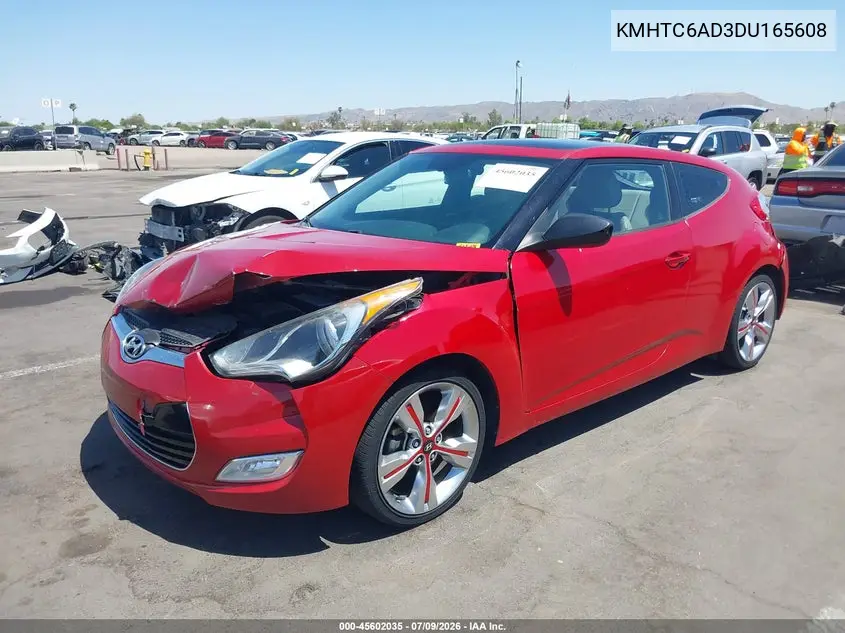2013 Hyundai Veloster Base W/Gray VIN: KMHTC6AD3DU165608 Lot: 45602035