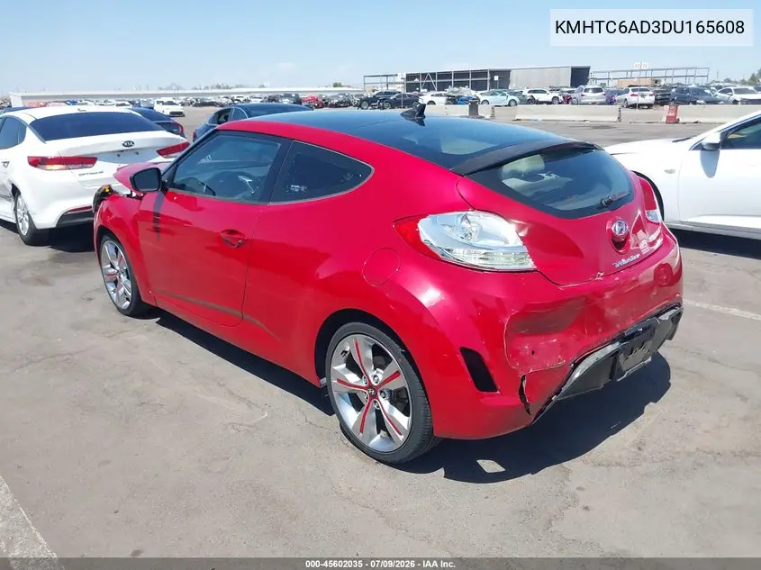 2013 Hyundai Veloster Base W/Gray VIN: KMHTC6AD3DU165608 Lot: 45602035