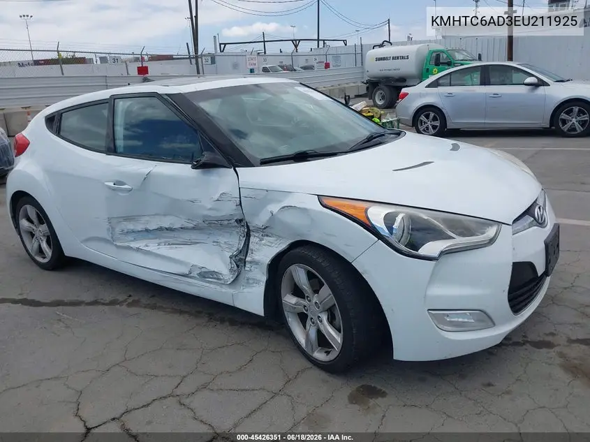 2014 Hyundai Veloster Base W/Black VIN: KMHTC6AD3EU211925 Lot: 45426351