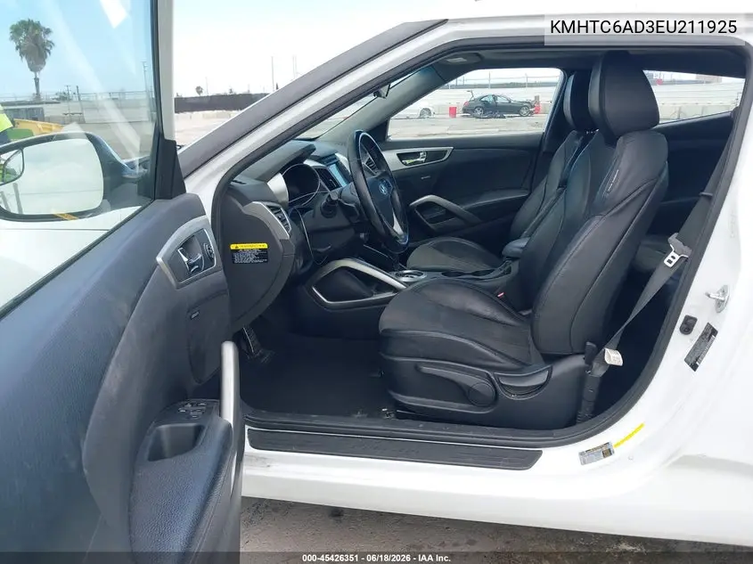 2014 Hyundai Veloster Base W/Black VIN: KMHTC6AD3EU211925 Lot: 45426351