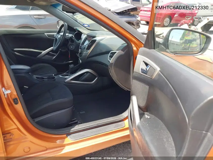 2014 Hyundai Veloster Base W/Black VIN: KMHTC6ADXEU212330 Lot: 45533145