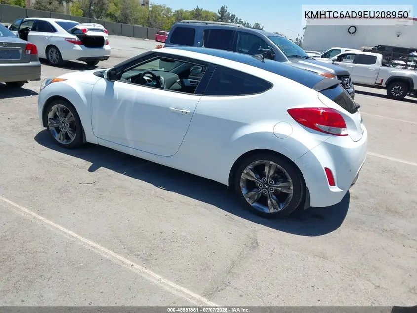 2014 Hyundai Veloster Base W/Black VIN: KMHTC6AD9EU208950 Lot: 45557861
