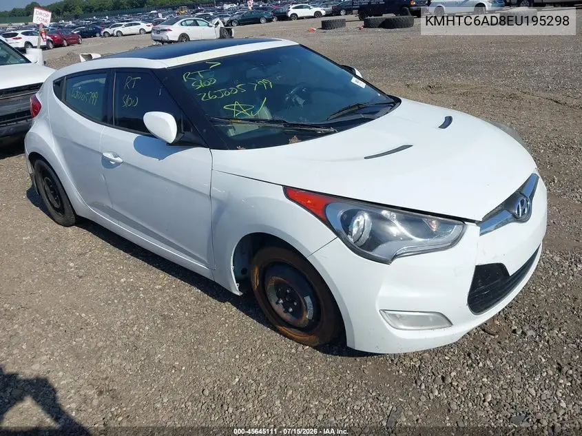 2014 Hyundai Veloster Base W/Gray VIN: KMHTC6AD8EU195298 Lot: 45645111
