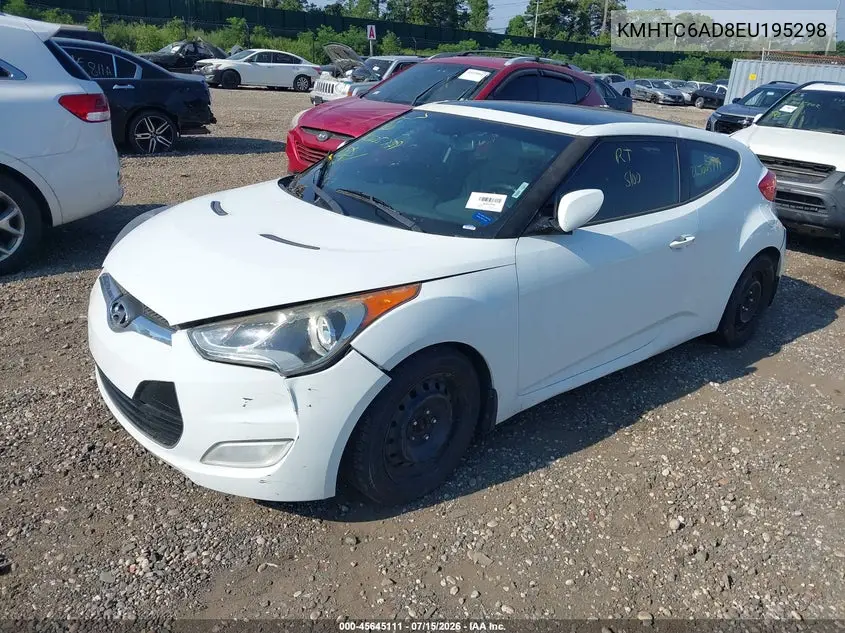 2014 Hyundai Veloster Base W/Gray VIN: KMHTC6AD8EU195298 Lot: 45645111