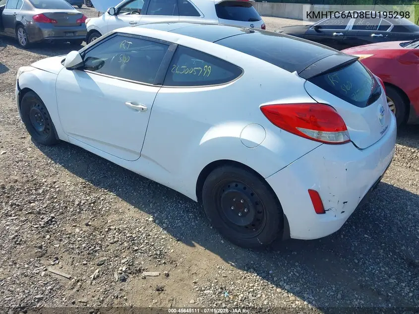 2014 Hyundai Veloster Base W/Gray VIN: KMHTC6AD8EU195298 Lot: 45645111