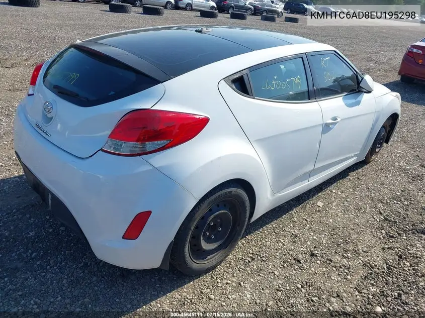 2014 Hyundai Veloster Base W/Gray VIN: KMHTC6AD8EU195298 Lot: 45645111
