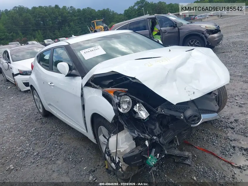 2014 Hyundai Veloster Base W/Gray VIN: KMHTC6AD9EU185542 Lot: 45648265