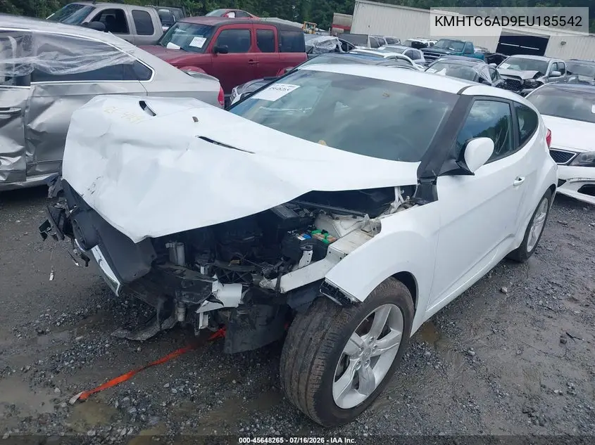2014 Hyundai Veloster Base W/Gray VIN: KMHTC6AD9EU185542 Lot: 45648265