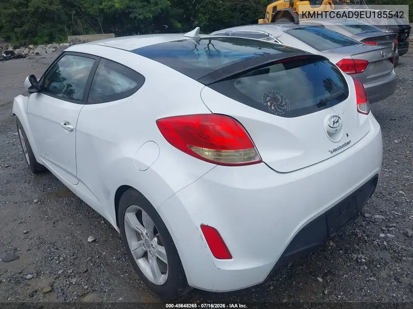 2014 Hyundai Veloster Base W/Gray VIN: KMHTC6AD9EU185542 Lot: 45648265