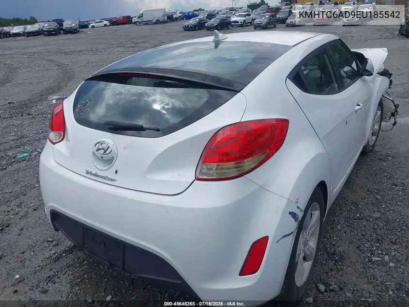 2014 Hyundai Veloster Base W/Gray VIN: KMHTC6AD9EU185542 Lot: 45648265