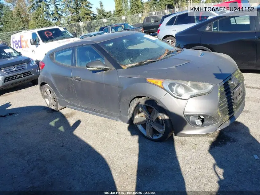 KMHTC6AE4FU244152 2015 Hyundai Veloster Turbo