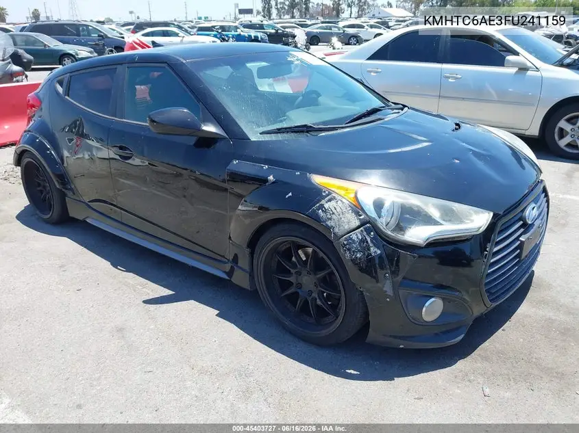 2015 Hyundai Veloster Turbo R-Spec VIN: KMHTC6AE3FU241159 Lot: 45403727