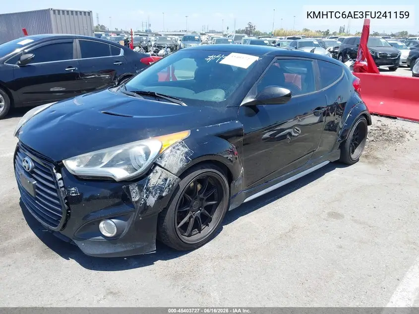 2015 Hyundai Veloster Turbo R-Spec VIN: KMHTC6AE3FU241159 Lot: 45403727