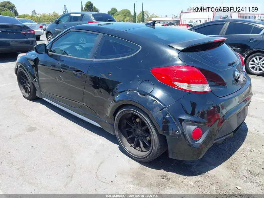 2015 Hyundai Veloster Turbo R-Spec VIN: KMHTC6AE3FU241159 Lot: 45403727