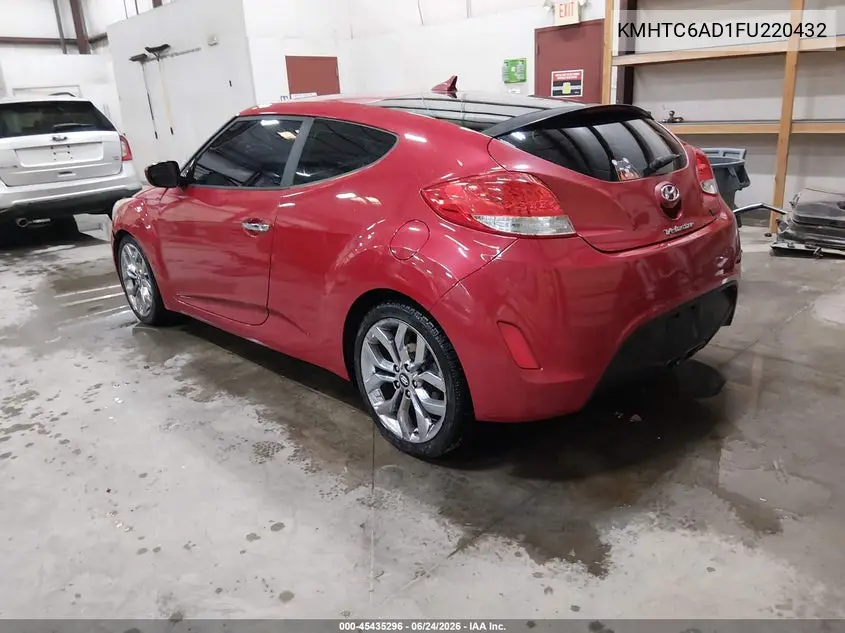 2015 Hyundai Veloster Re:flex VIN: KMHTC6AD1FU220432 Lot: 45435296