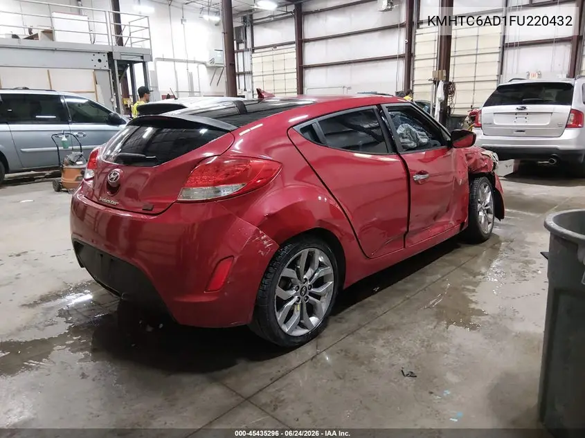 2015 Hyundai Veloster Re:flex VIN: KMHTC6AD1FU220432 Lot: 45435296