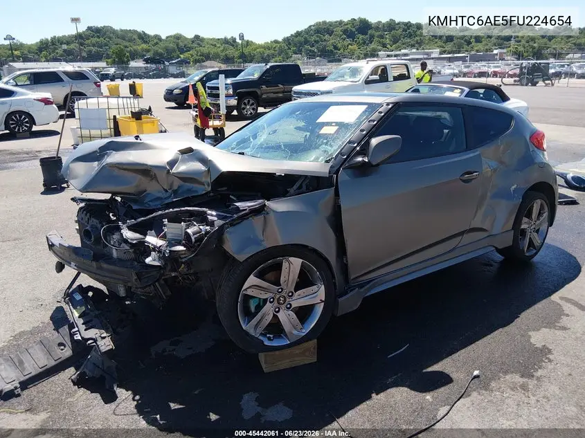 2015 Hyundai Veloster Turbo VIN: KMHTC6AE5FU224654 Lot: 45442061