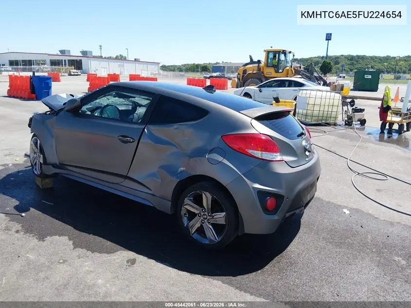 2015 Hyundai Veloster Turbo VIN: KMHTC6AE5FU224654 Lot: 45442061