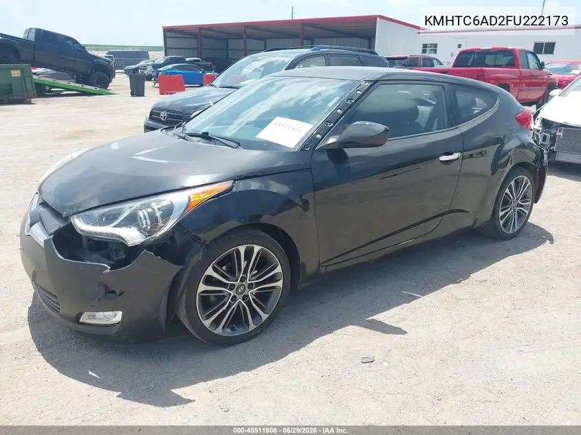 2015 Hyundai Veloster Re:flex VIN: KMHTC6AD2FU222173 Lot: 45511906