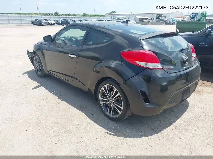 2015 Hyundai Veloster Re:flex VIN: KMHTC6AD2FU222173 Lot: 45511906