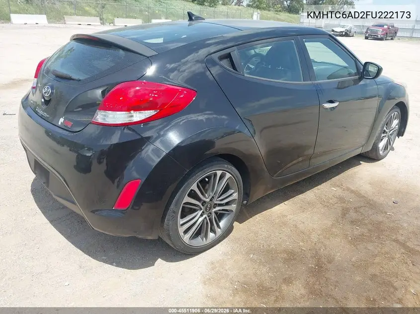 2015 Hyundai Veloster Re:flex VIN: KMHTC6AD2FU222173 Lot: 45511906